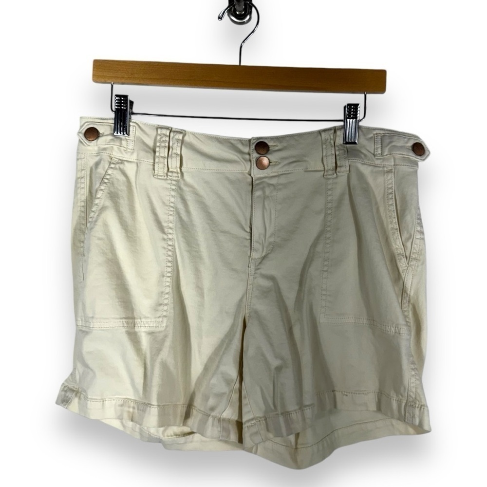 4 for $20 SALE! BKE Casual Chino Button Detail Shorts, Soft Ivory, Size 29